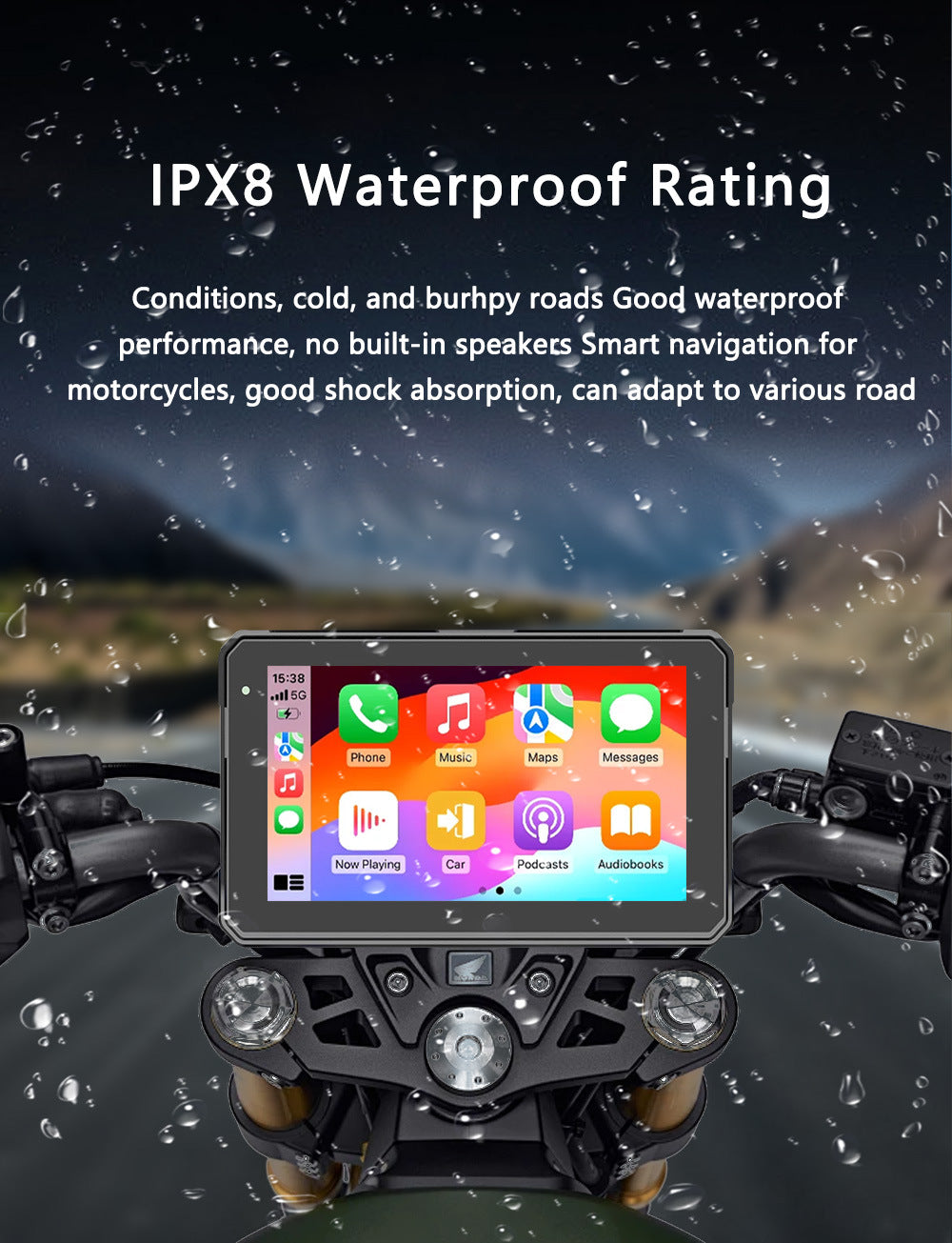 5/7 inch Carplay Motorcycle Wireless CarPlay Android Auto Airplay Display Screen Portable Moto Monitor IPX7