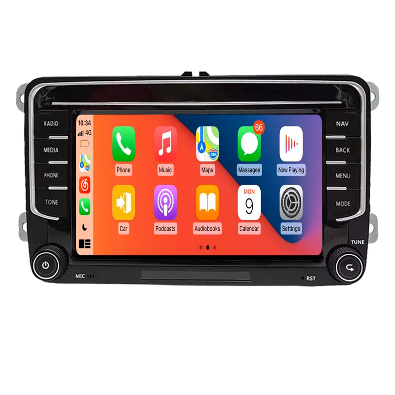 Carplay 2 Din Android 12 Car Radio GPS For VW  Volkswagen Skoda Octavia golf 5 6 touran passat B6 polo Jetta 2Din Radio