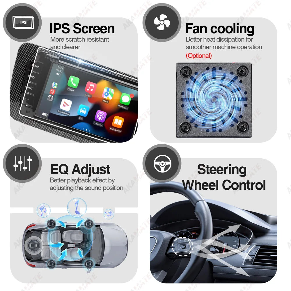 2 Din Car Radio for Seat Ibiza 2009-2013 Audio Multimedia Player CarPlay Android Auto GPS Bluetooth WIFI FM RDS Autoradio