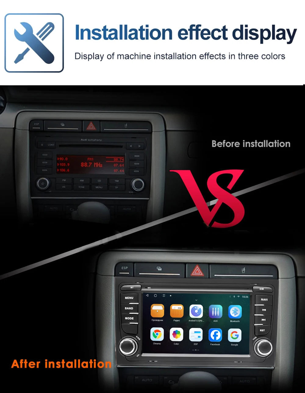 2 Din Carplay Android Auto Car Stereo multimedia Player For Audi A4 B6 2000-2006 S4 B7 RS4 Seat Exeo Autoradio GPS Navi 7862