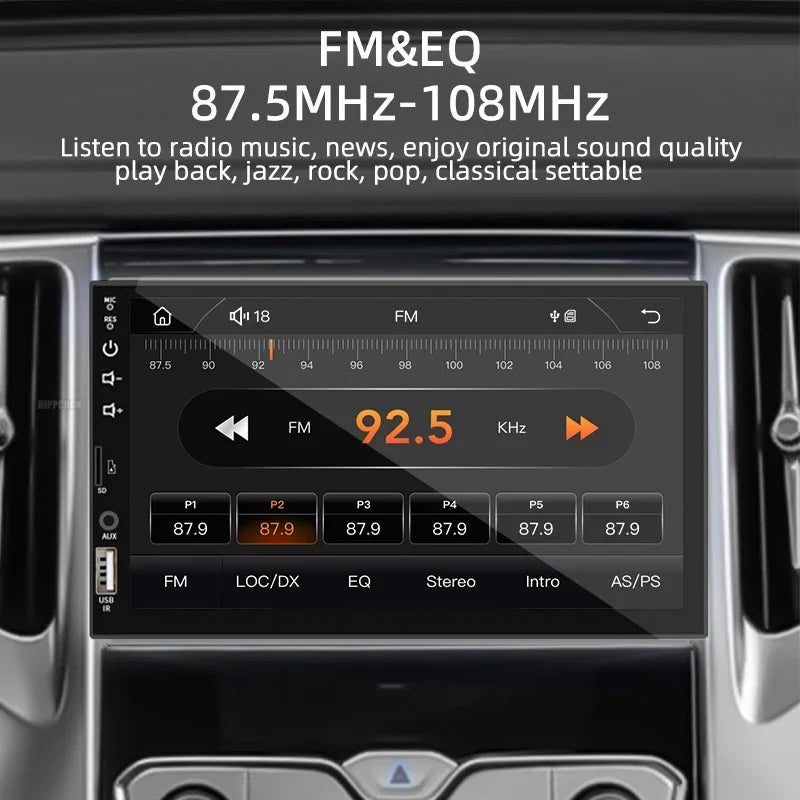 Carplay Car Radio 1 Din Android Auto Multimedia Player HD 7‘’ Touch Screen FM AUX Input Bluetooth MirrorLink Universal Autoradio