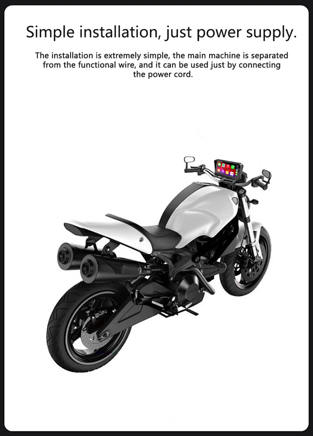 5/7 inch Carplay Motorcycle Wireless CarPlay Android Auto Airplay Display Screen Portable Moto Monitor IPX7