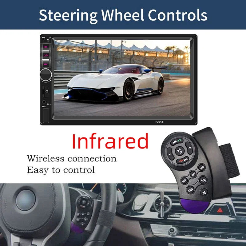 Car Radio 1 Din 7“ Carplay Android Auto Universal Multimedia Autoradio Player HD Touch Screen FM AUX Input Bluetooth MirrorLink