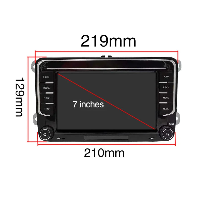 Carplay 2 Din Android 12 Car Radio GPS For VW  Volkswagen Skoda Octavia golf 5 6 touran passat B6 polo Jetta 2Din Radio