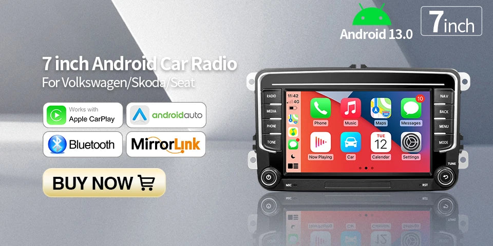 2 Din Car Radio for Seat Ibiza 2009-2013 Audio Multimedia Player CarPlay Android Auto GPS Bluetooth WIFI FM RDS Autoradio