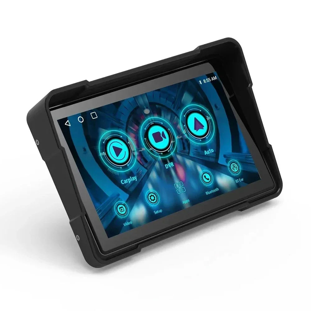 Wireless CarPlay Moto 5 inch Portable Digital Motorcycle Dashboard GPS Navigation Display Screen Android Auto Monitor