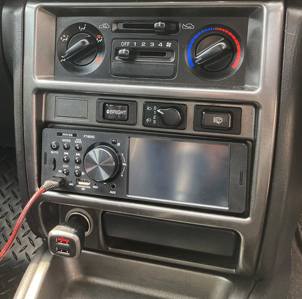 1 Din 4" CarPlay Car Radio, Bluetooth, Android-Auto, MP5 Player, Handfree A2DP, USB TF Aux Stereo, Multimedia Head Unit F7805C