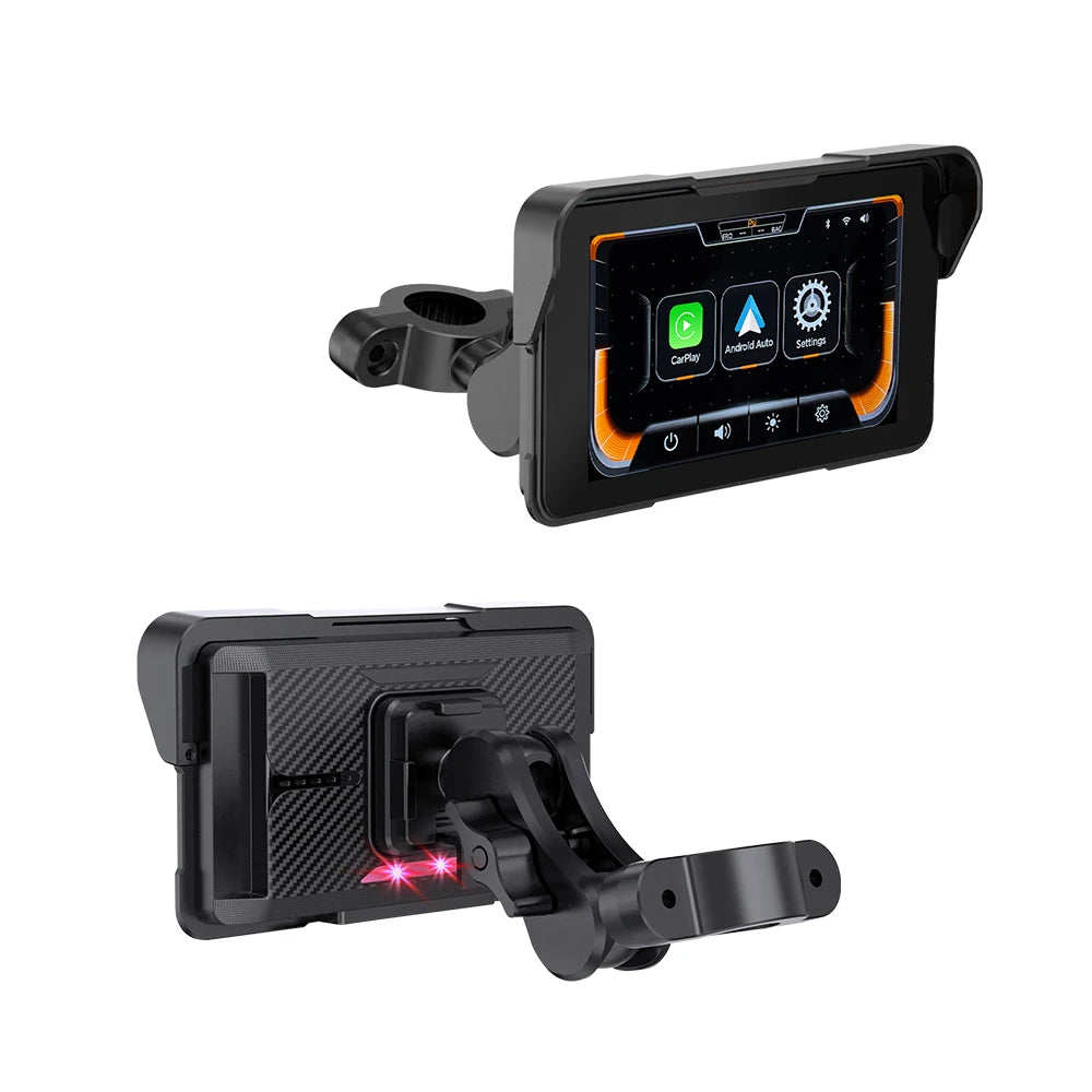 EKIY 5.0 inch Wireless CarPlay Moto Android Auto Portable Digital Motorcycle Dashboard GPS Motorcycle Navigation Display Screen