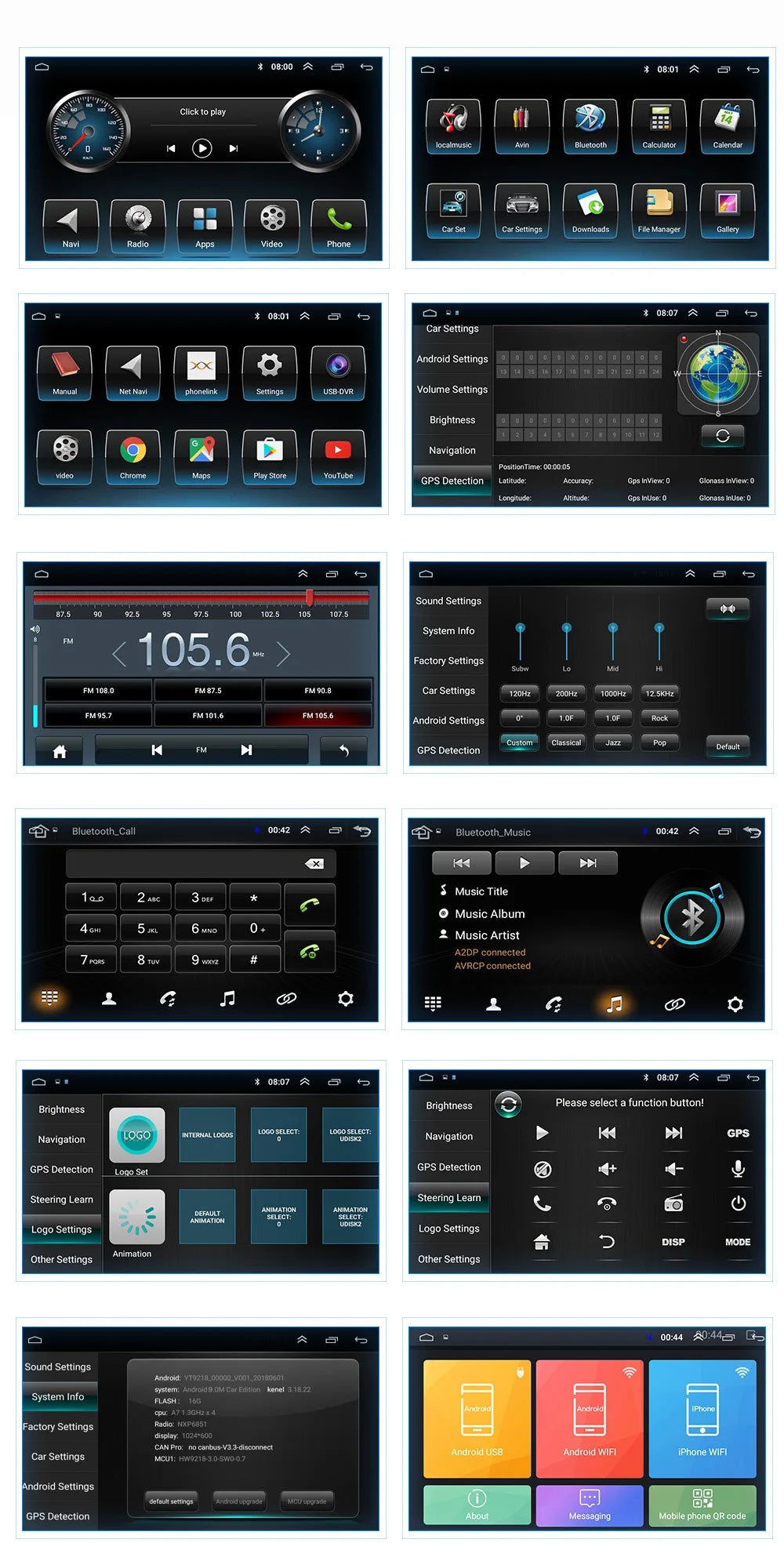 Carplay 2 Din Android 12 Car Radio GPS For VW  Volkswagen Skoda Octavia golf 5 6 touran passat B6 polo Jetta 2Din Radio