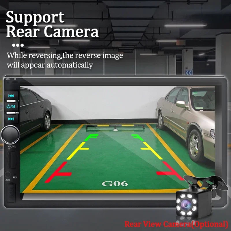 Car Radio 1 Din 7“ Carplay Android Auto Universal Multimedia Autoradio Player HD Touch Screen FM AUX Input Bluetooth MirrorLink