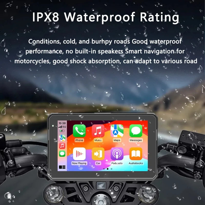 5/7 inch Carplay Motorcycle Wireless CarPlay Android Auto Airplay Display Screen Portable Moto Monitor IPX7