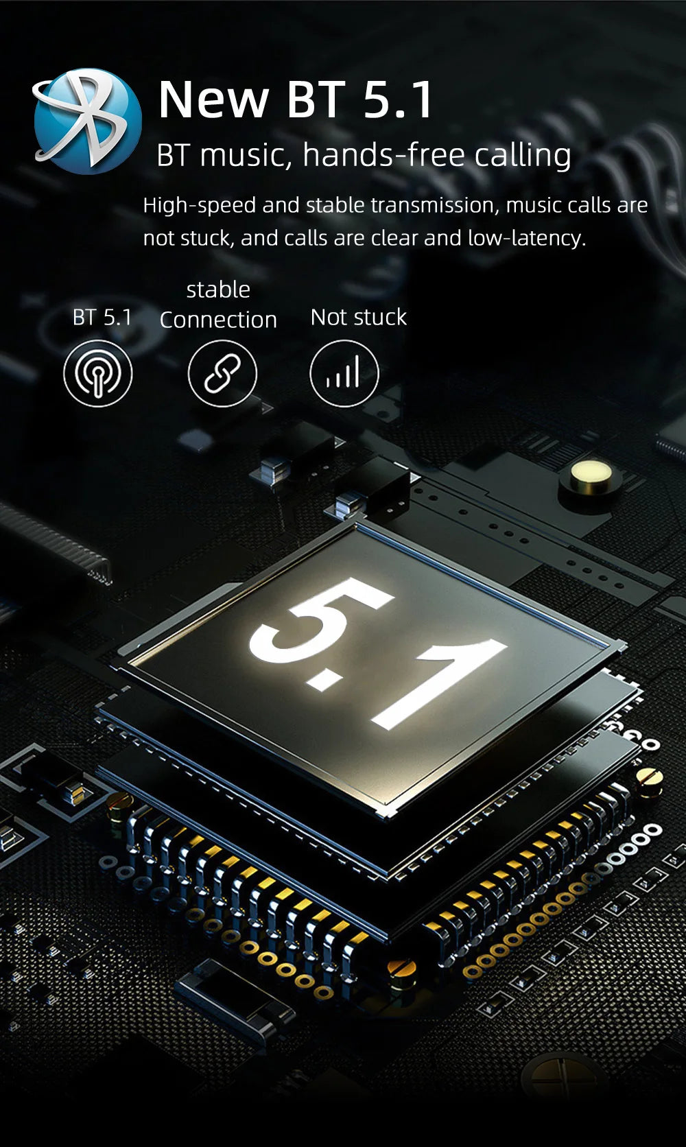 1 Din 4" CarPlay Car Radio, Bluetooth, Android-Auto, MP5 Player, Handfree A2DP, USB TF Aux Stereo, Multimedia Head Unit F7805C