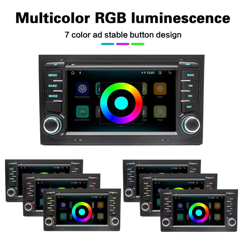 2 Din Carplay Android Auto Car Stereo multimedia Player For Audi A4 B6 2000-2006 S4 B7 RS4 Seat Exeo Autoradio GPS Navi 7862