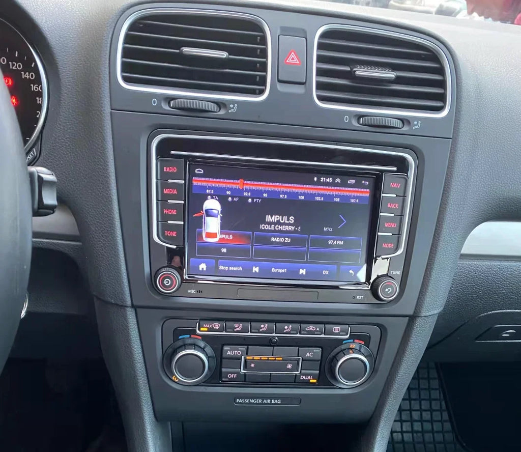 Carplay 2 Din Android 12 Car Radio GPS For VW  Volkswagen Skoda Octavia golf 5 6 touran passat B6 polo Jetta 2Din Radio