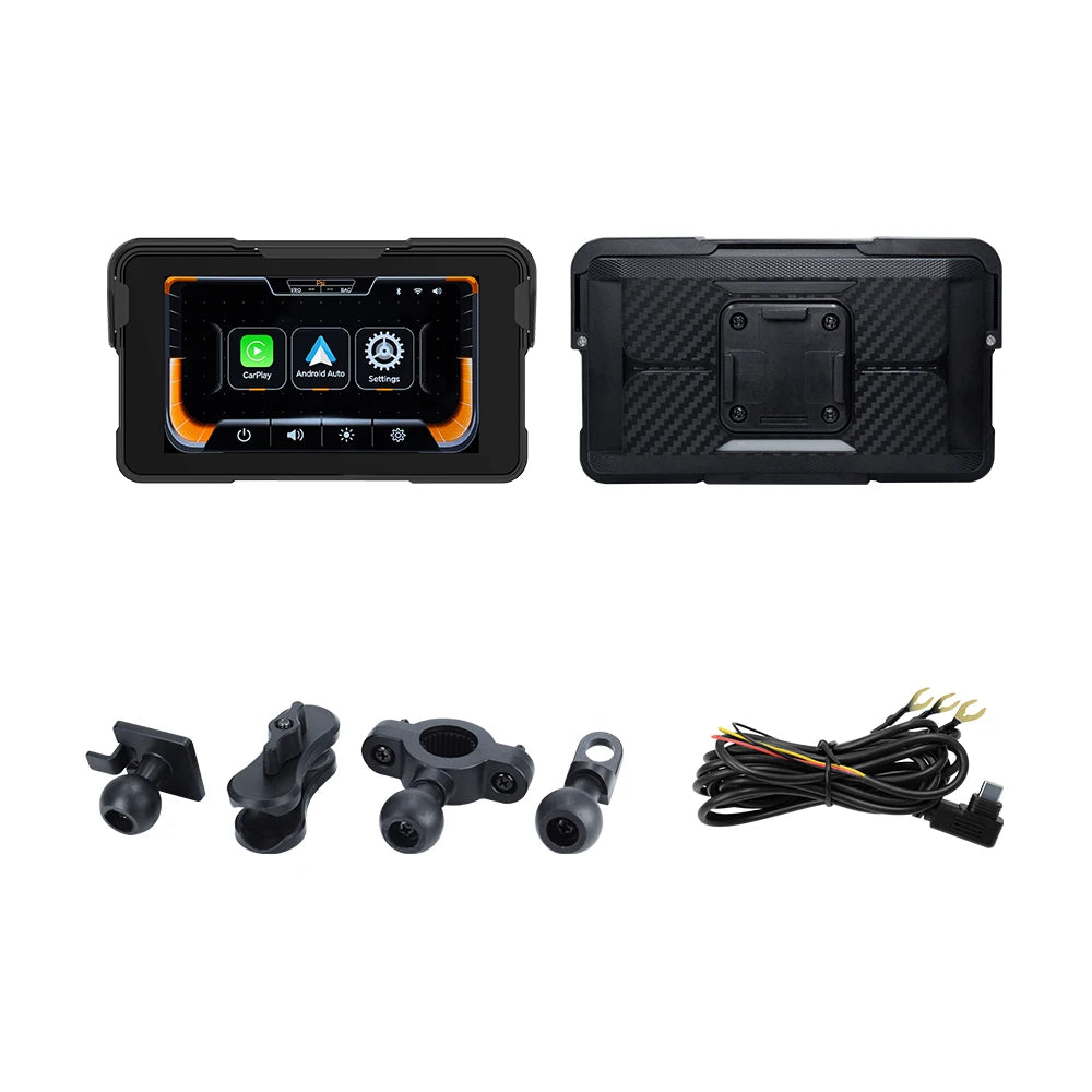 EKIY 5.0 inch Wireless CarPlay Moto Android Auto Portable Digital Motorcycle Dashboard GPS Motorcycle Navigation Display Screen